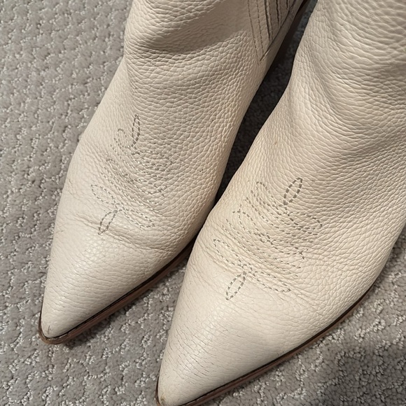 Coach Melody Western Cowboy Boots Ivory White | size 38.5 US - Picture 12 of 14